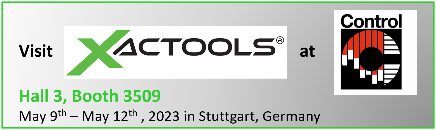 Besuchen Sie Xactools auf der Control Hall3, Stand 3509 vom 9. bis 12. Mai 2023 in Stuttgart, Deutschland